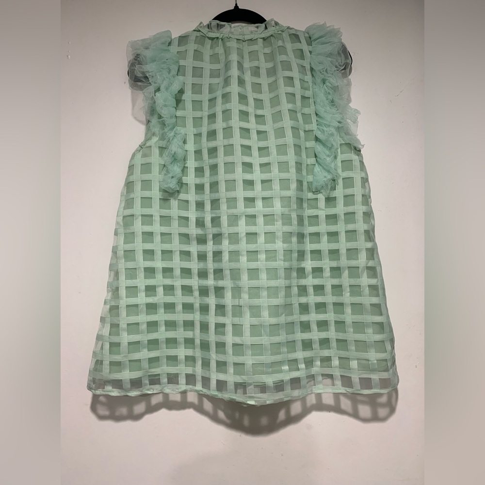 Light Green Ruffle Blouse - Picture 2 of 6